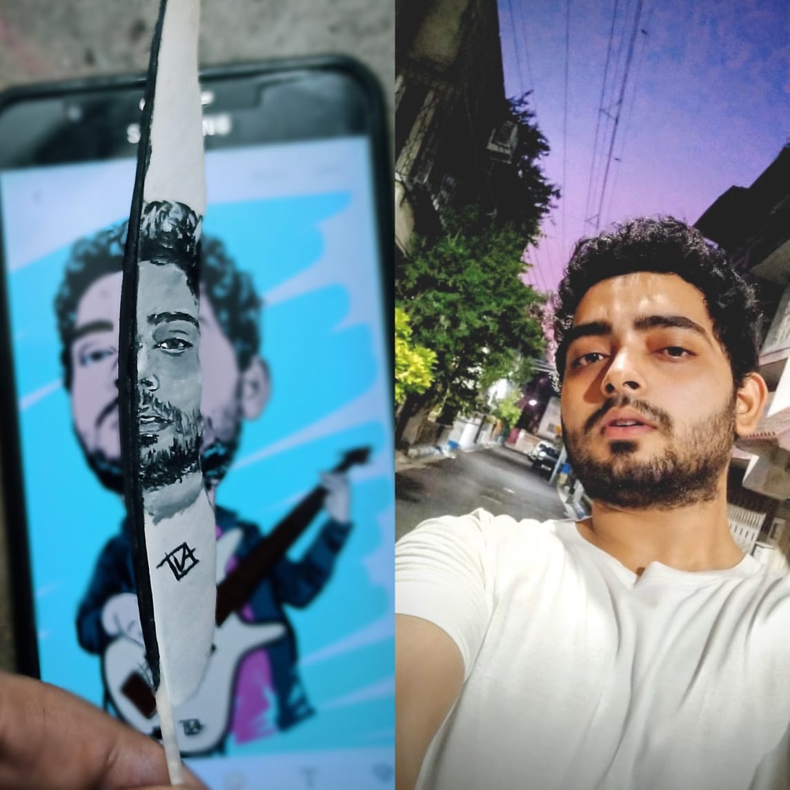 Half Face Feather Painting