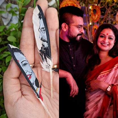 Half Face Feather Painting