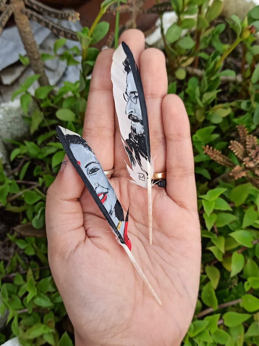 Half Face Feather Painting